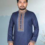 নেভী ব্লু কালারে এক্সক্লুসিভ ম্যাচিং পাঞ্জাবী